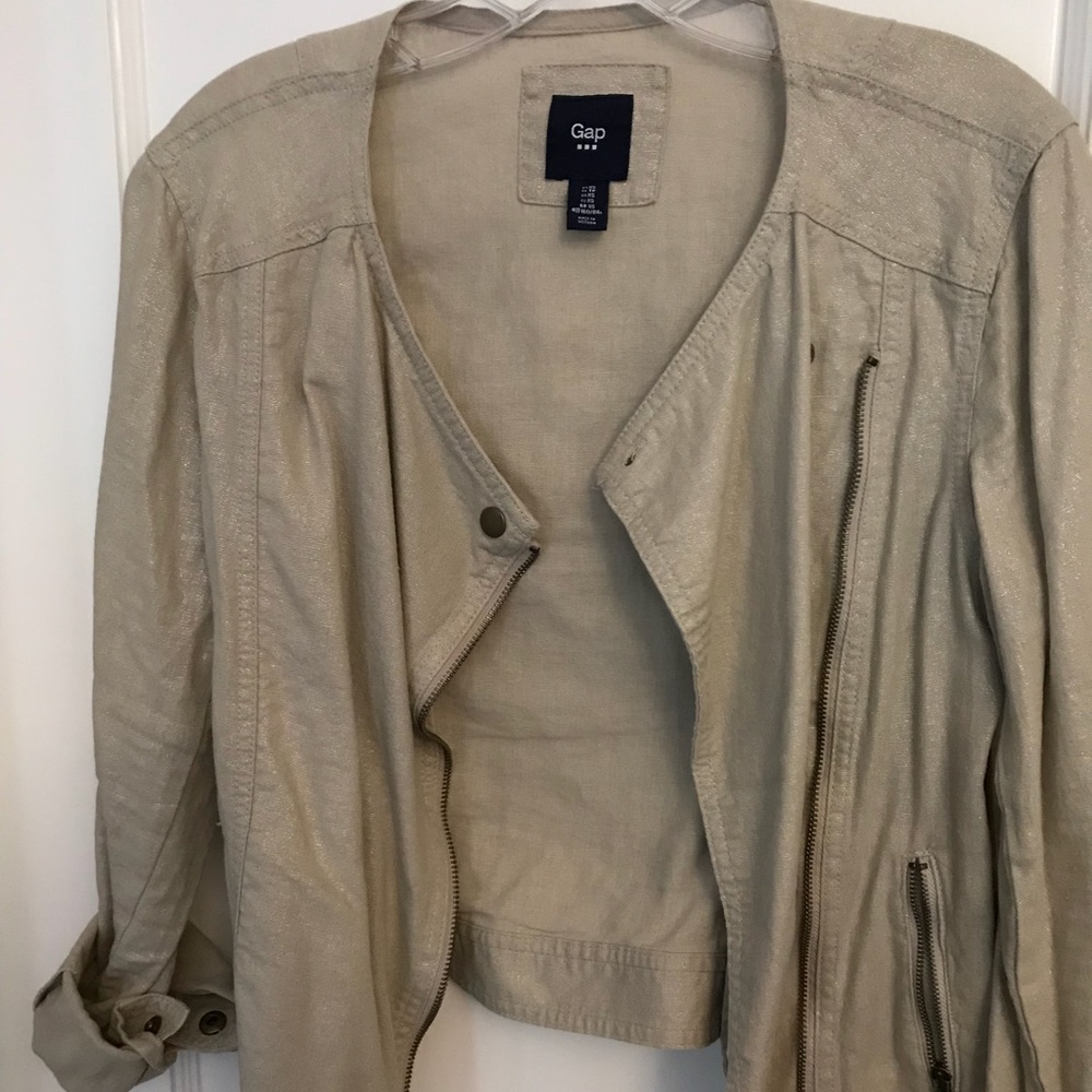Gap Linen Blend Lightweight Jacket - image 1